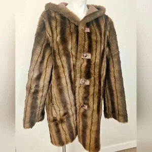 Dennis By Dennis  Basso Jacket Reversible Faux Fur Jacket Size Large EUC